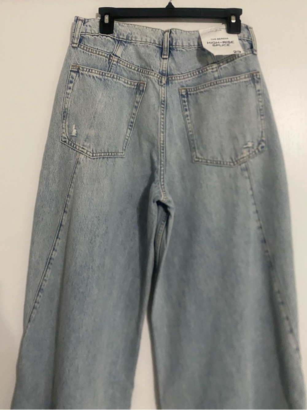 Rag & Bone Serena Splice High Waist Wide Leg Jeans - Picture 4 of 4